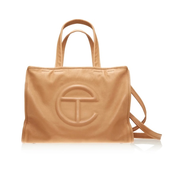 NWT Telfar 100% Genuine Leather Desert Shopping Bag Medium Carry Bag